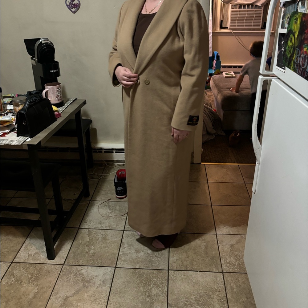 COPY - Wool Cashmere Blend Overcoat, Made in Bulgaria Size 14 Marvin Richards